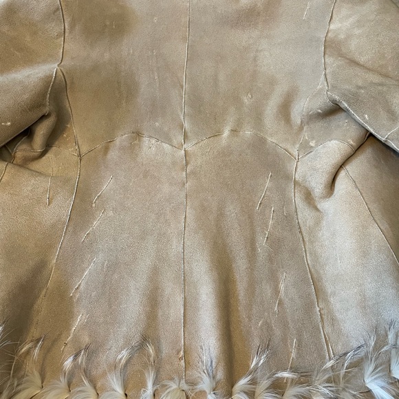 Caramel and beige with suede Jacket - Picture 8 of 10